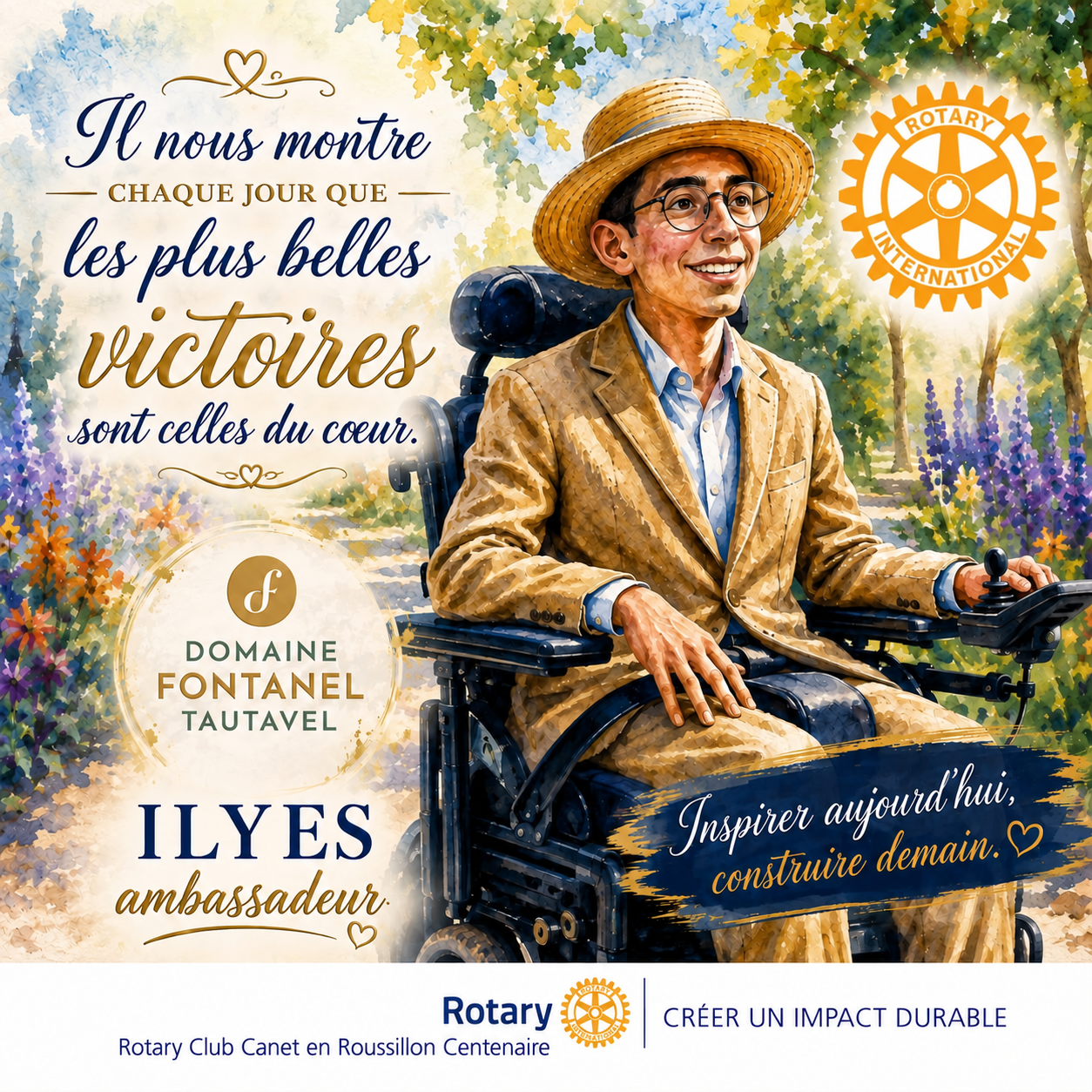 Ilyes, ambassadeur de l’action du Rotary Club de Canet-en-Roussillon